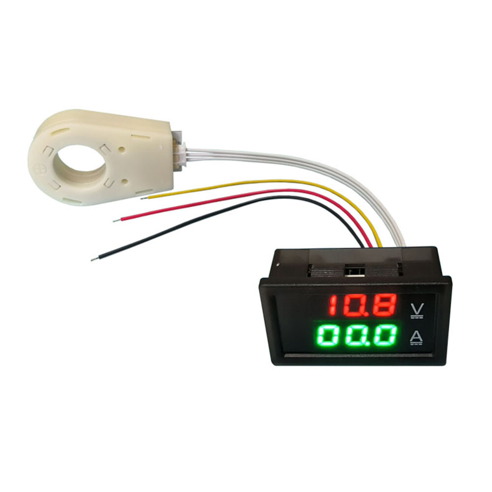 1/2x Hall Current Voltmeters Dual Digital Display DC 0-300V ± 50A/100A/200A/400A