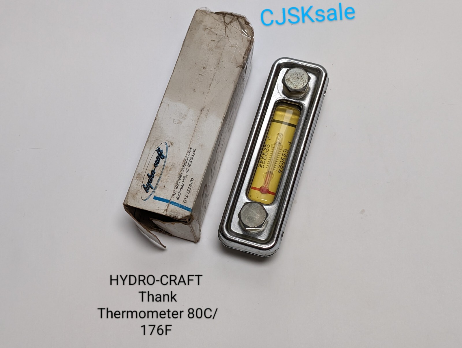 HYDRO CRAFT Thank Thermometer 80C/176F ( NEW).