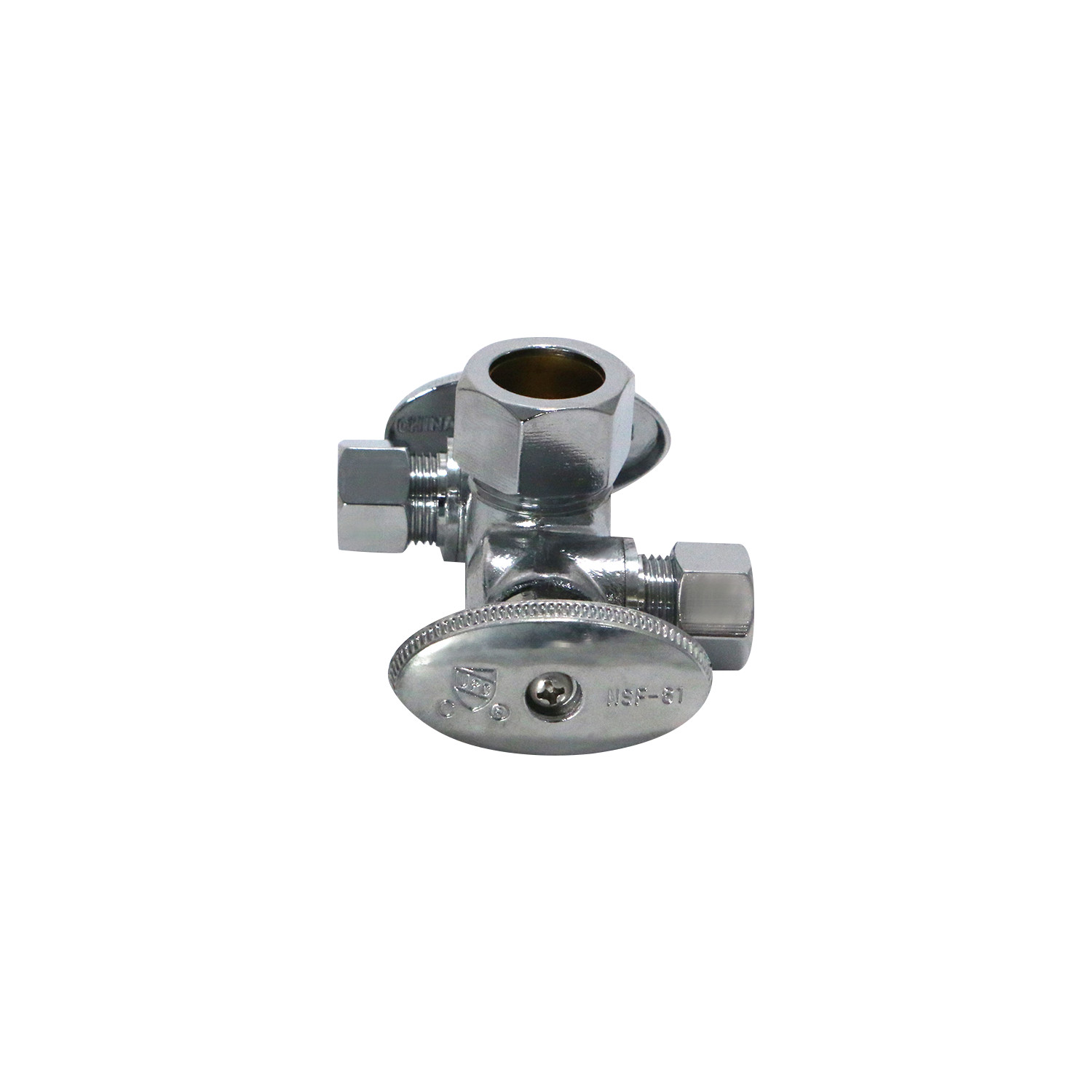 10 Pcs XFITITNG 3/8″ x 3/8″ OD x 5/8″ OD Compression Dual Angle Valve