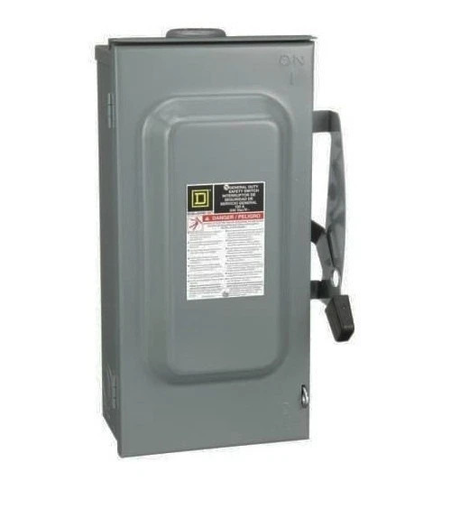 Square D D223NRB 100 Amp 120/240 VAC Fusible Safety Switch / 2 Pole