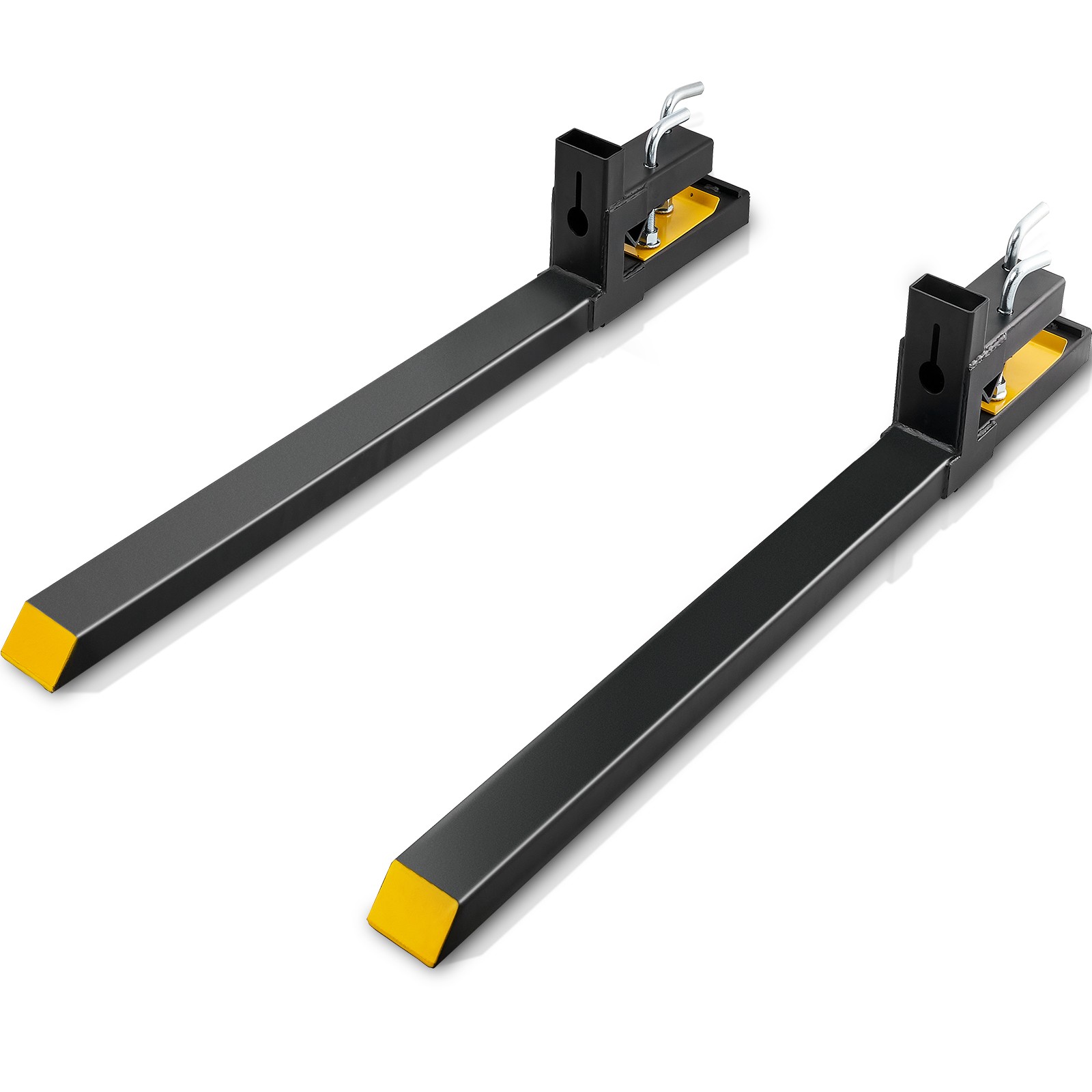 VEVOR 4000lbs 60″ Clamp on Pallet Forks for SkidSteer Loader Bucket Tractor Fork