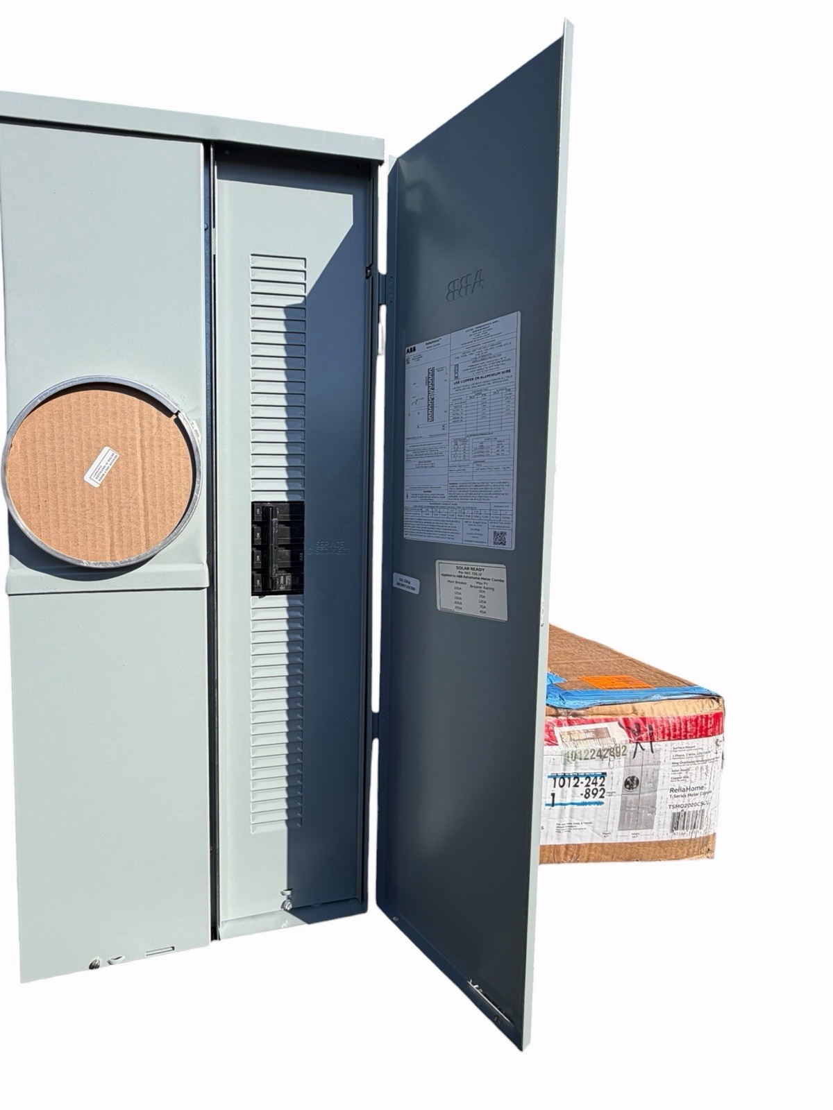 Outdoor 200 Amp 20-Space 40-Circuit Main Brkr Ring Surface Meter Socket Load Cen