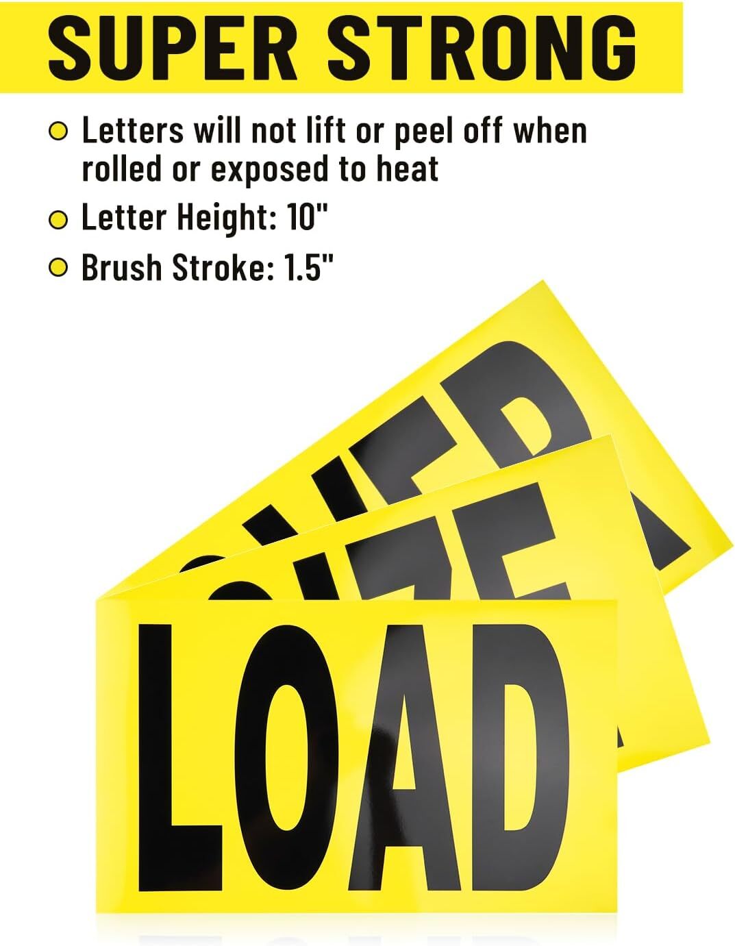12″x 60″ 3 piece Magnetic Oversize Load Sign for Car Truck Van Safety Vehicles