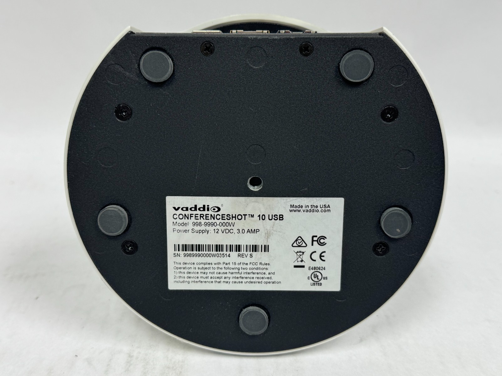 Vaddio ConferenceShot 10 USB 998-9990-000W Video Camera – No Power Supply