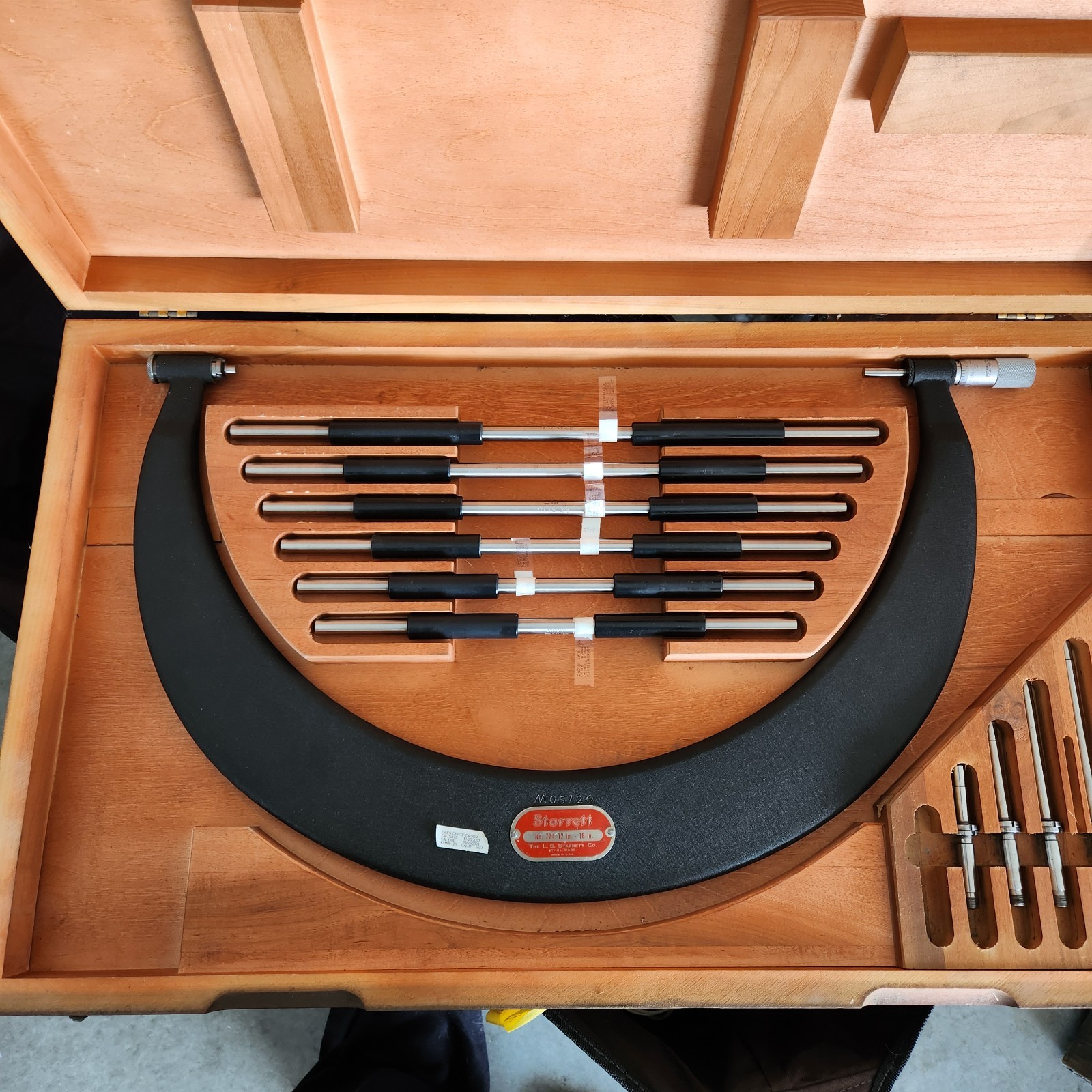 Starrett Micrometer Outside #724 12″-18″ Inch With Interchangable Heads
