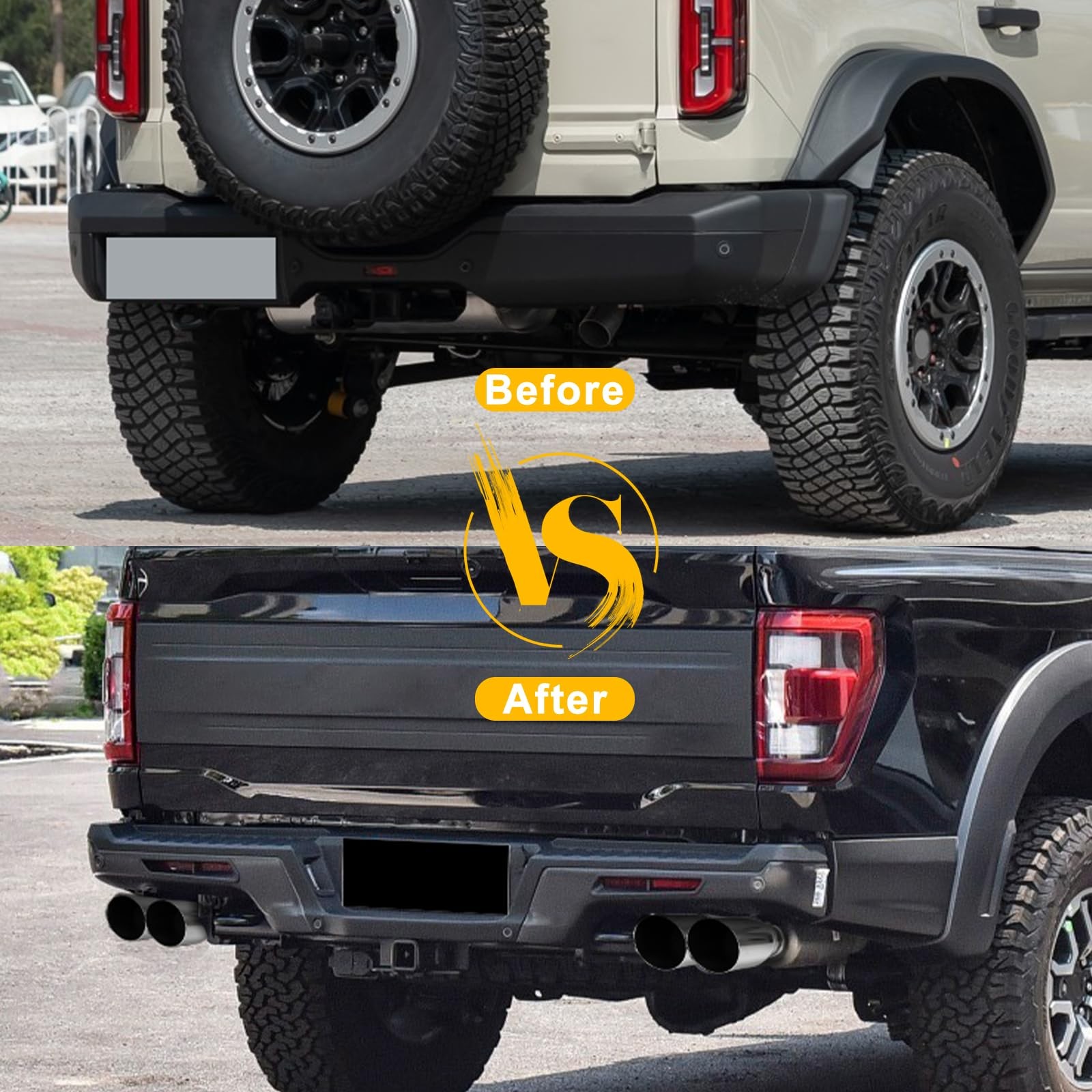 Polished Stainless Steel Dual Exhaust Tip 3″ Inlet 3″ Outlet 9.5″ Overall