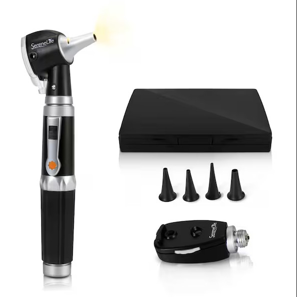 SereneLife 2‑in‑1 Ophthalmoscope & Otoscope Kit