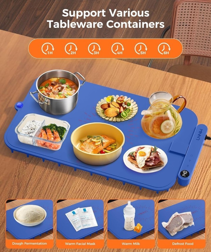 Waterproof Food Warming Mat, Color-Changing Electric Heating Tray …. …….C1