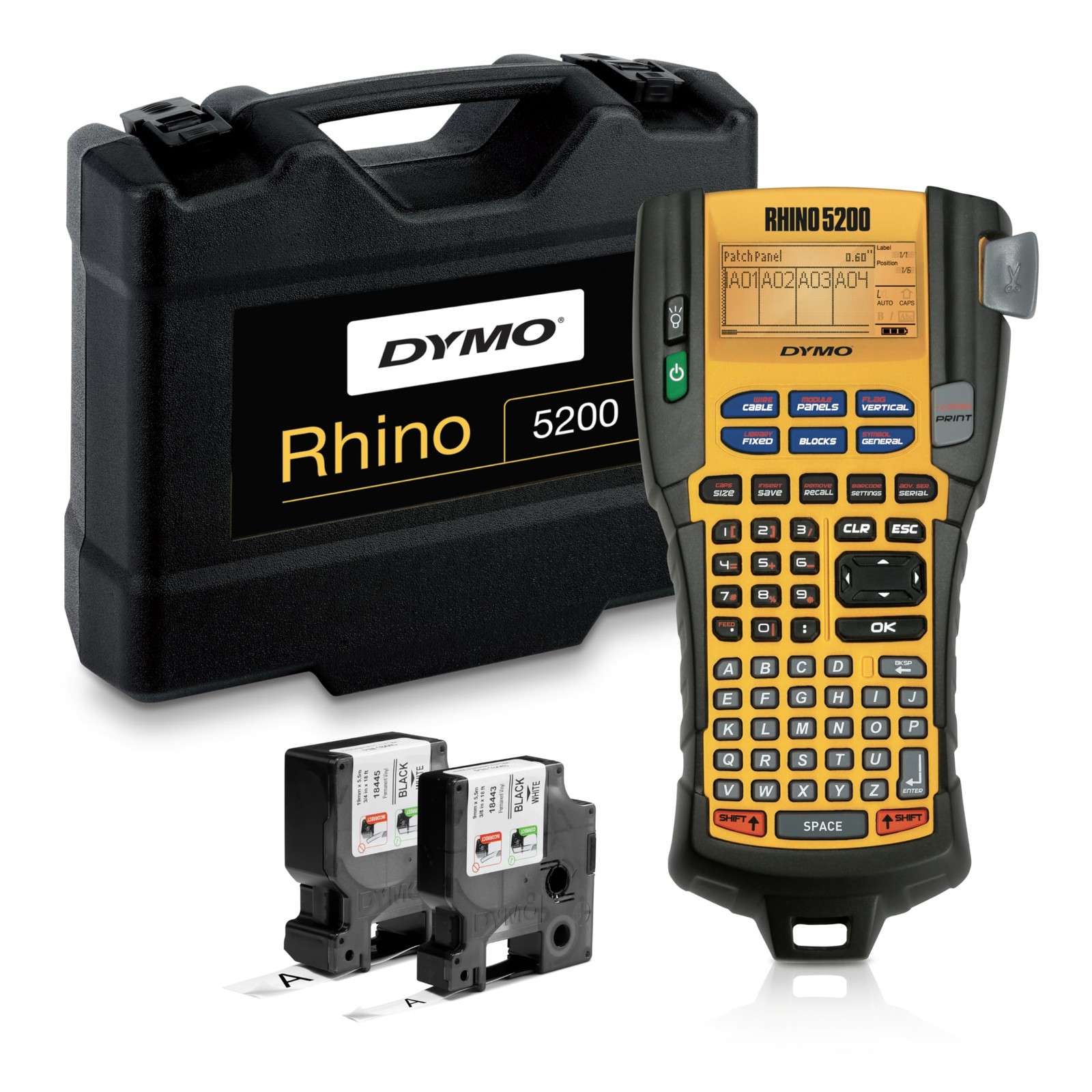 DYMO Industrial Label Maker & Carry-Case RhinoPRO Machine Only, Yellow/Black