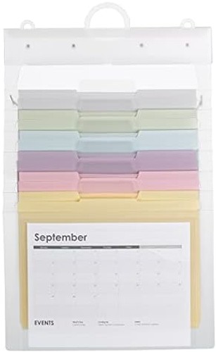 SMEAD Cascading Wall Organizer Gen 2, 6 Pockets, Letter Size, Pastel (92064)