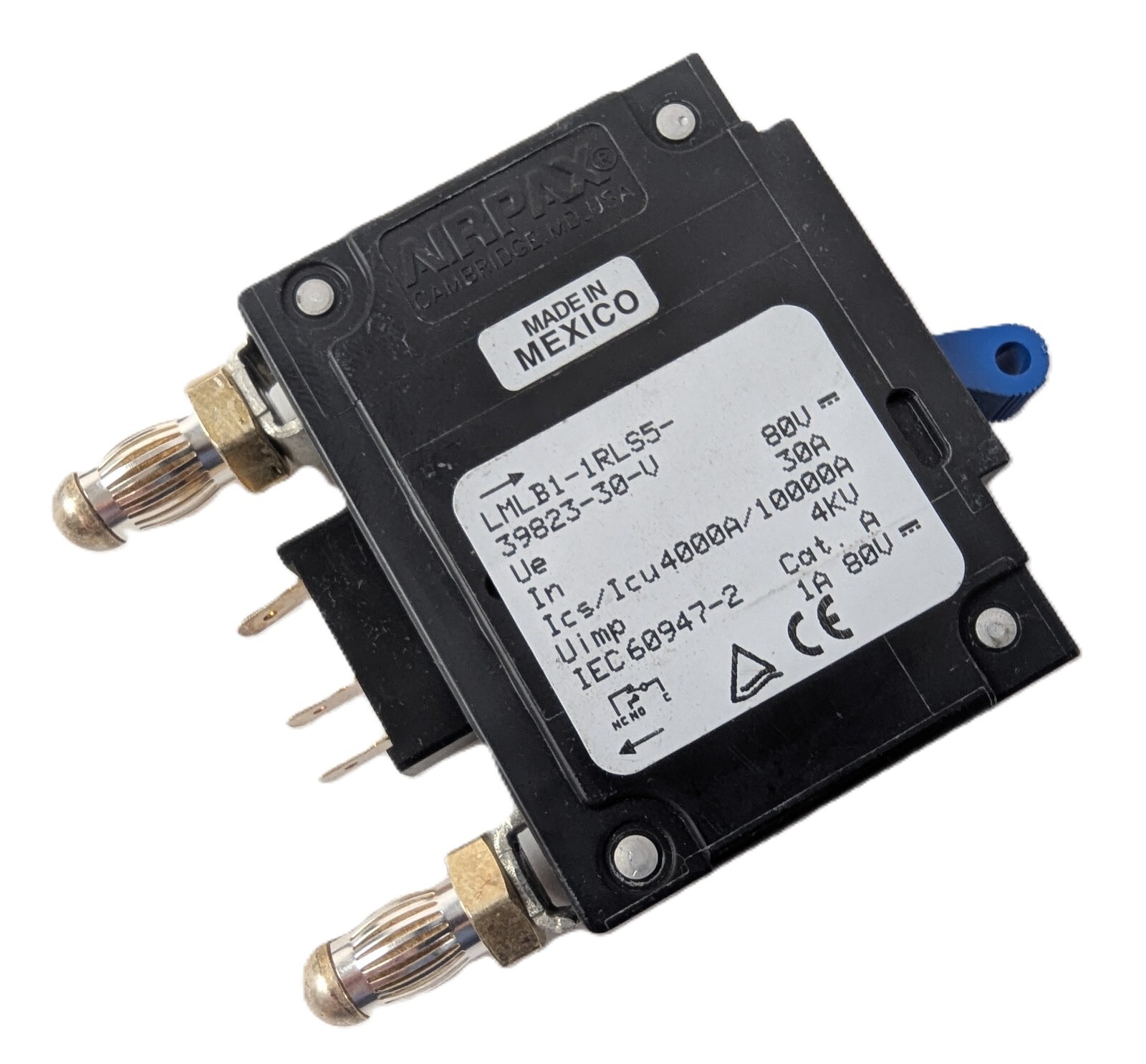 5 Sensata AIRPAX LMLB1-1RLS5-39823-30-V Circuit Breaker 80V 30A 1Pole Bullet NEW