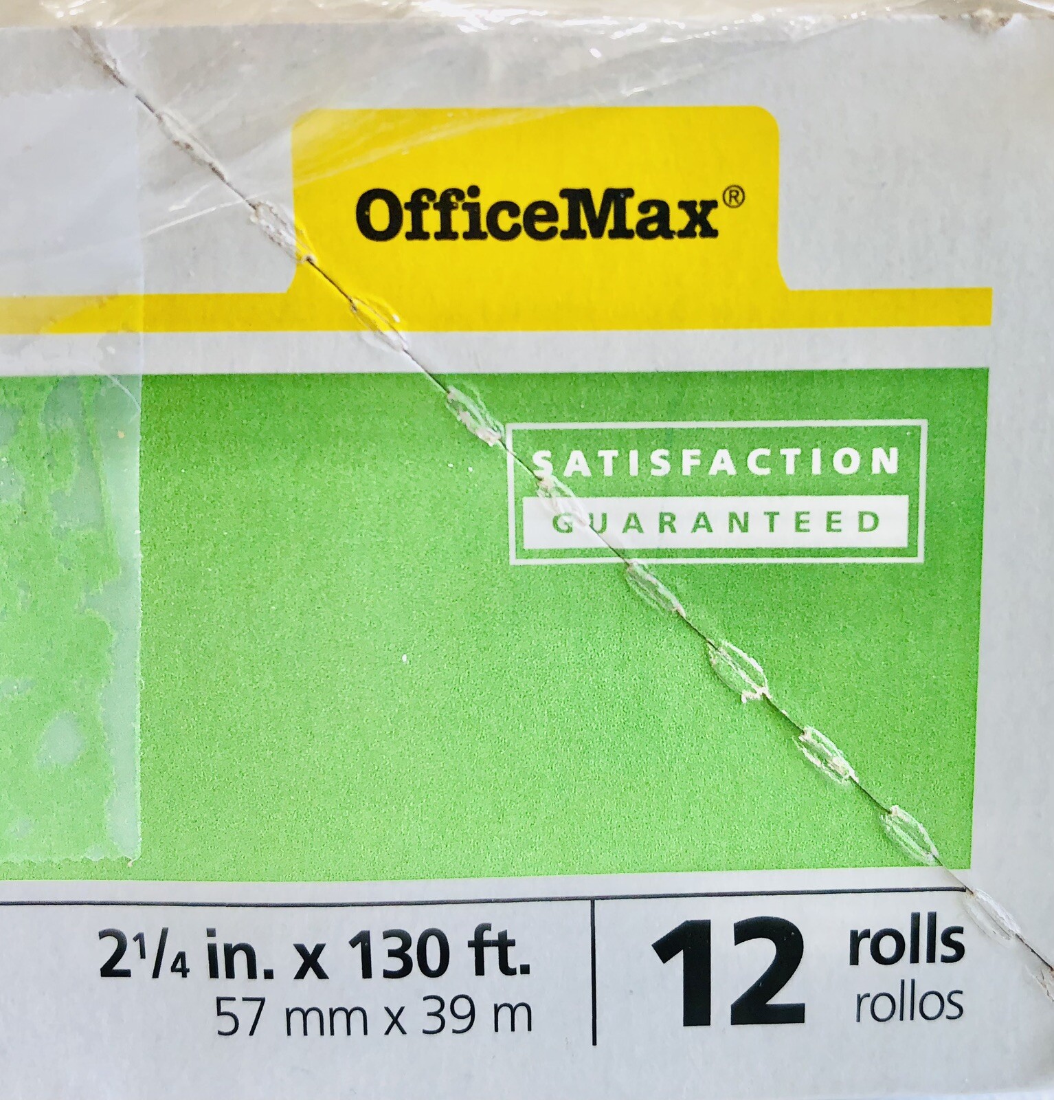 OFFICE MAX 2-1/4 in x 130 ft Bond Receipt Paper Rolls (57mm x 39m) OM98103 12pk