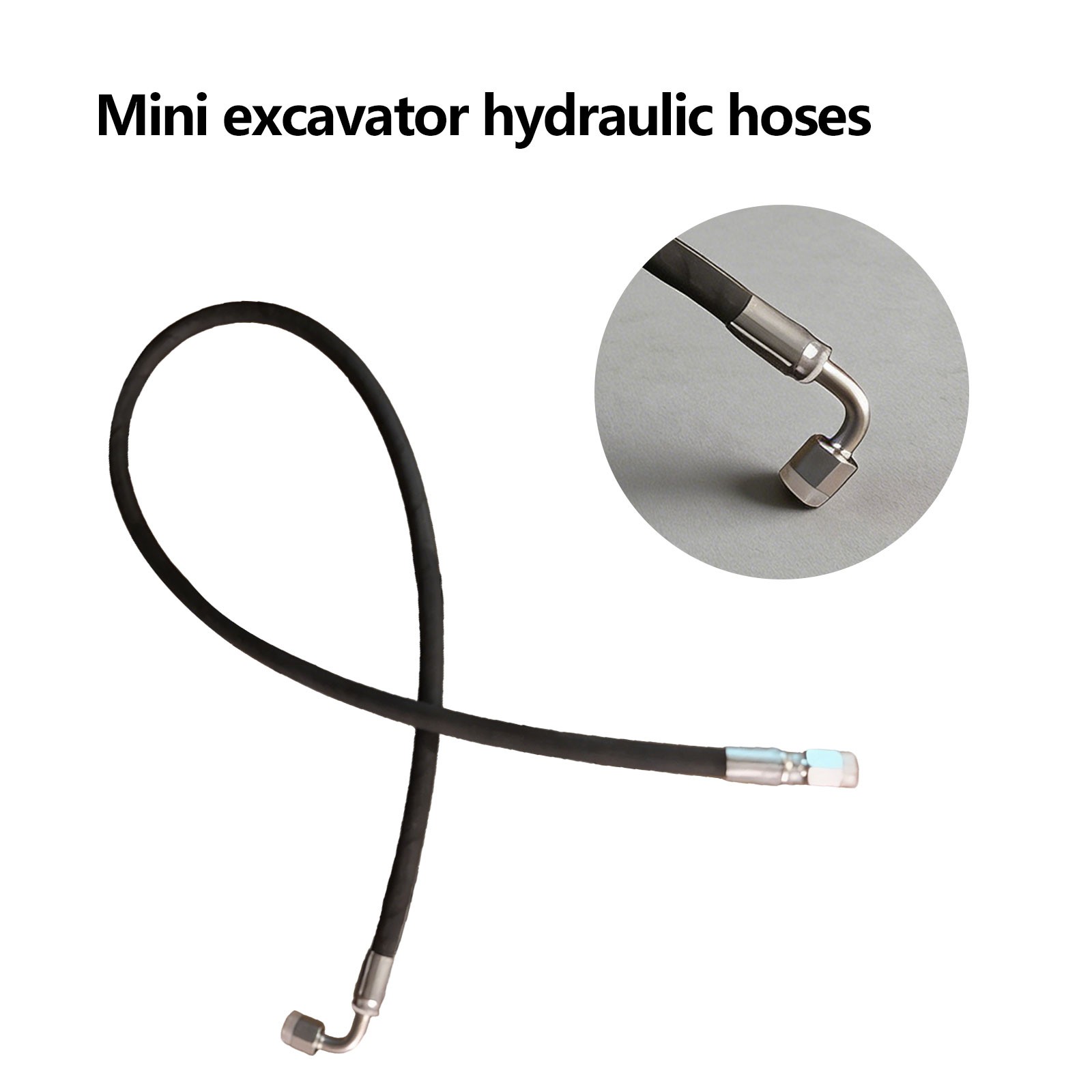 Agt Miva Mini Excavator Hydraulic Hose M14x1.5 X 36″ One End 90° One Str NEWy1