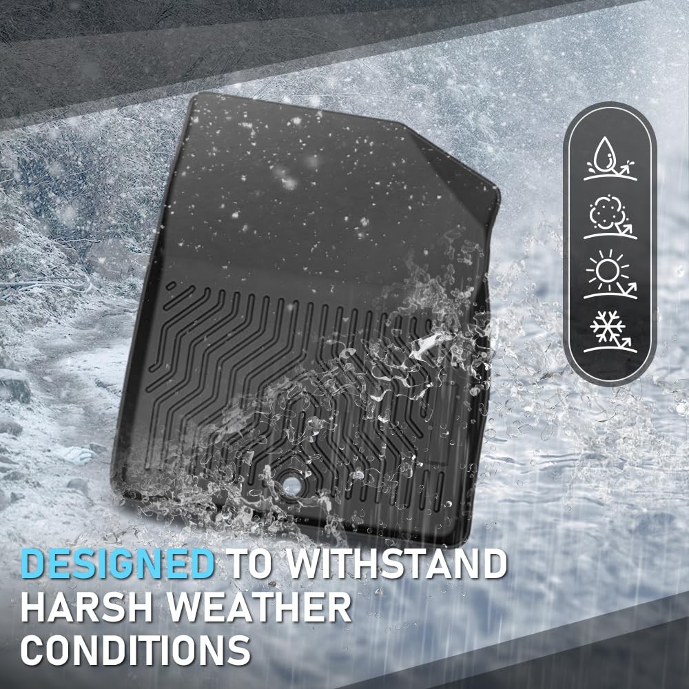 TPE Floor Mats Toyota RAV4 2019-2024 Hybrid 1st 2nd Row All Weather Protection