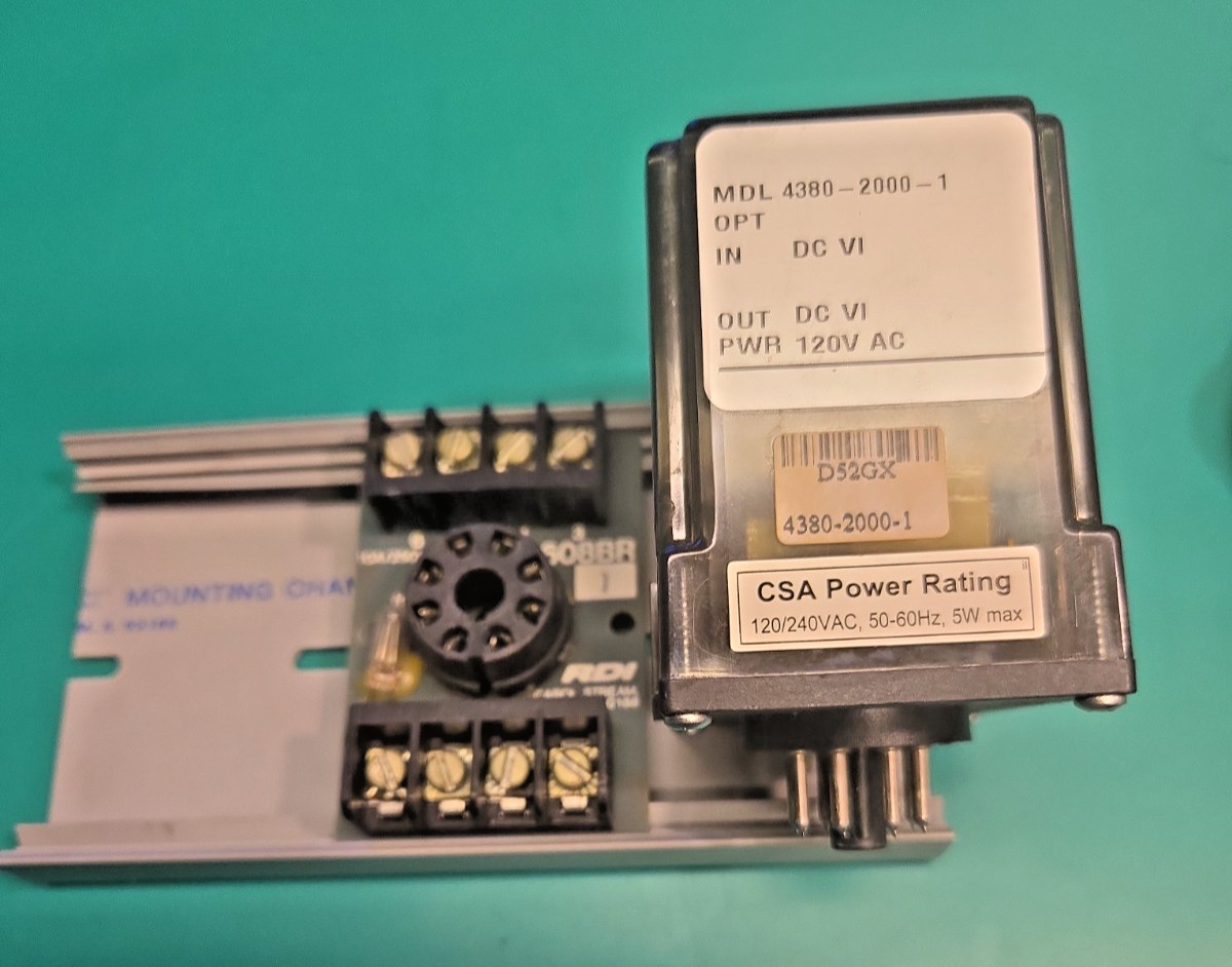 Action Pak MDL 4380-2000-1 Signal Conditioner RDI 608BR relay base MDL438020001