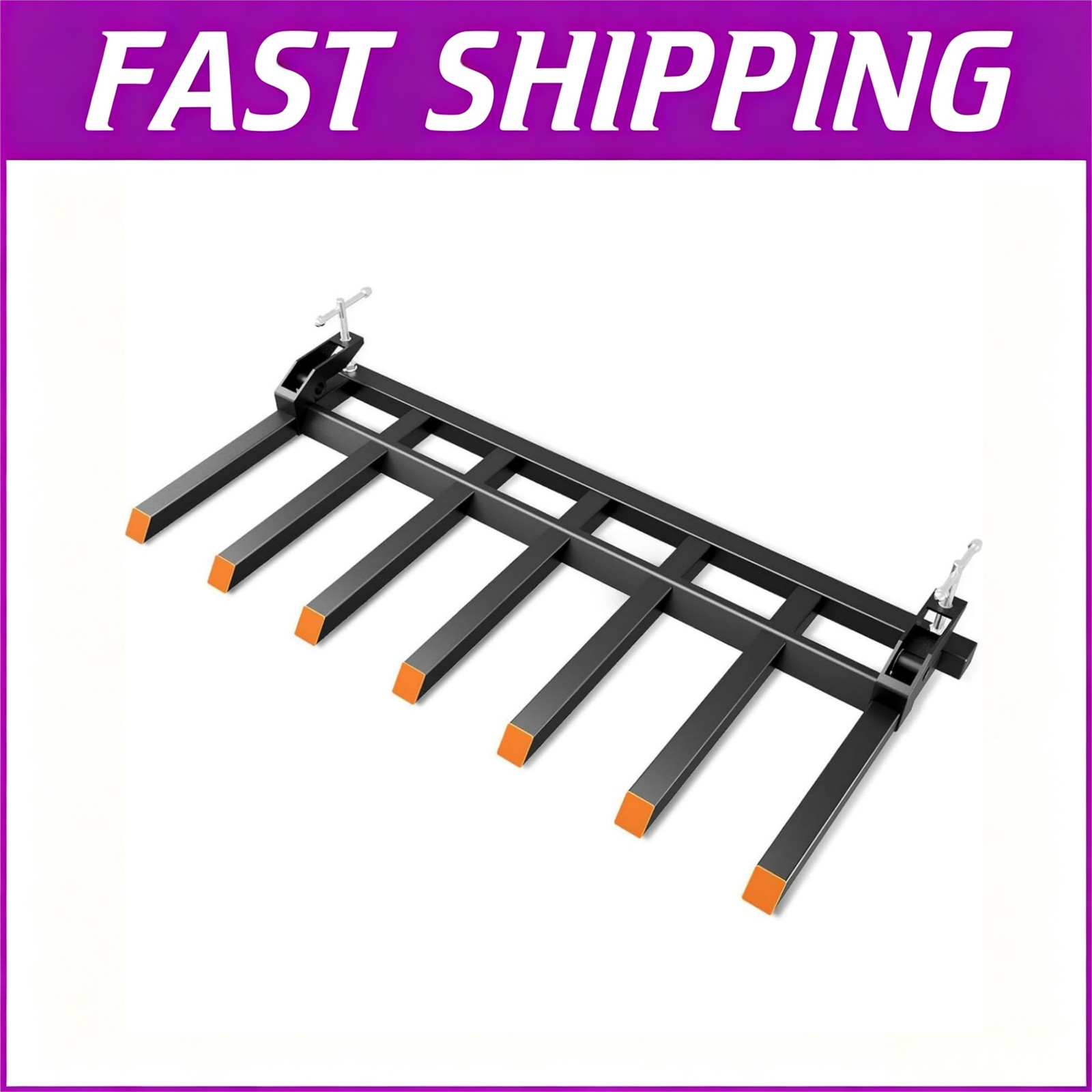 68″ Fork Length Clamp-On Debris Forks Fit 68/70/72″ Loader Buckets Skid Steers
