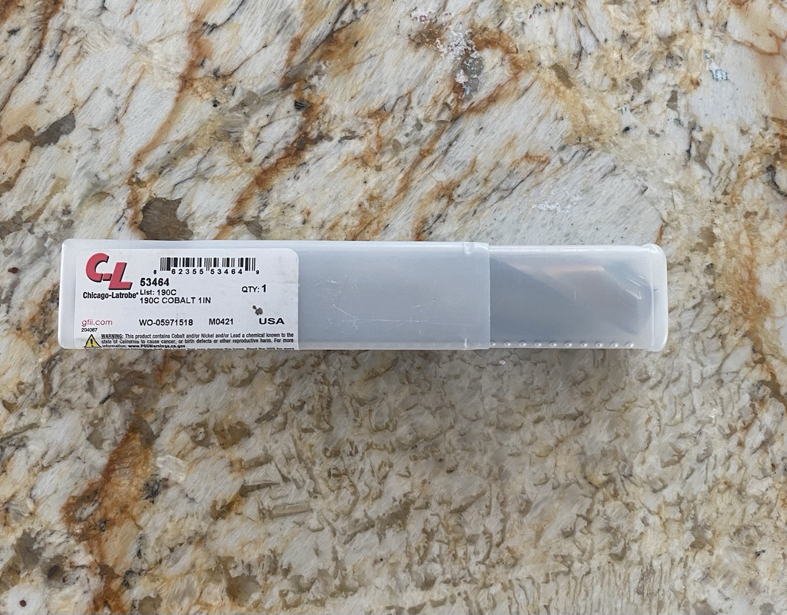 Chicago-Latrobe 1” Drill Bit, 118 Degree Split Point, 190C Cobalt Steel