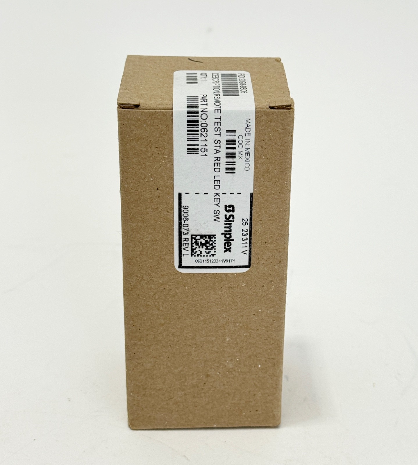 NEW SIMPLEX 2098-9806 Remote Test Station Red LED Key Switch 0621151 Steel