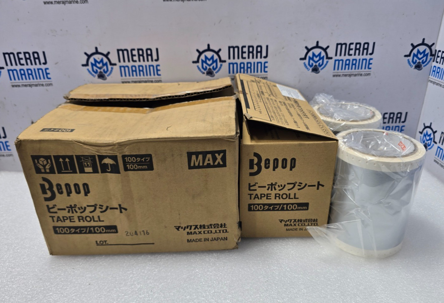 Max Co. Ltd SL-S154N Tape Roll Matte Silver(pet) 100mm – 2 Roll per Box