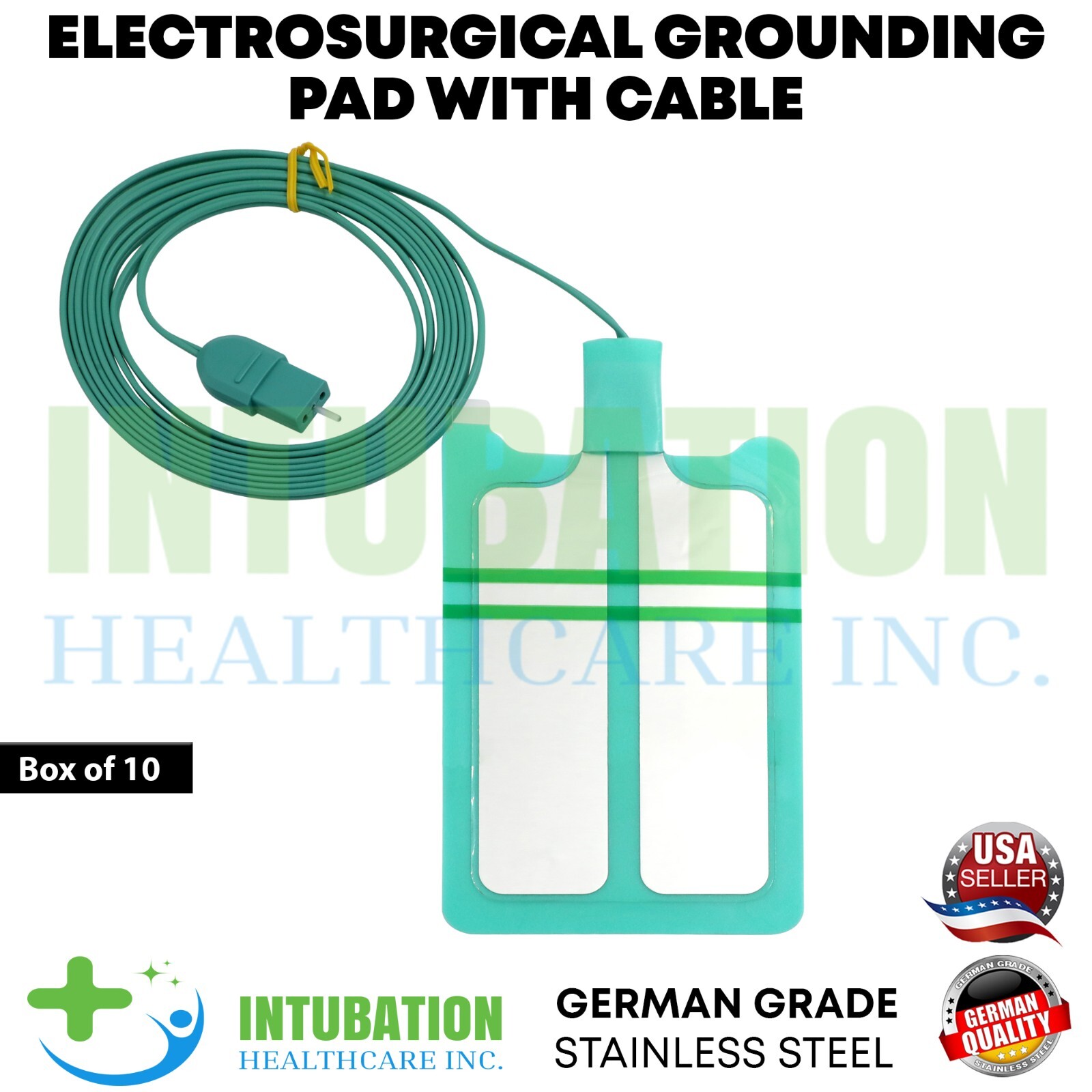 Electrosurgical Grounding Pads with Pre attached Cable Bipolar REM Plug ESU Pads