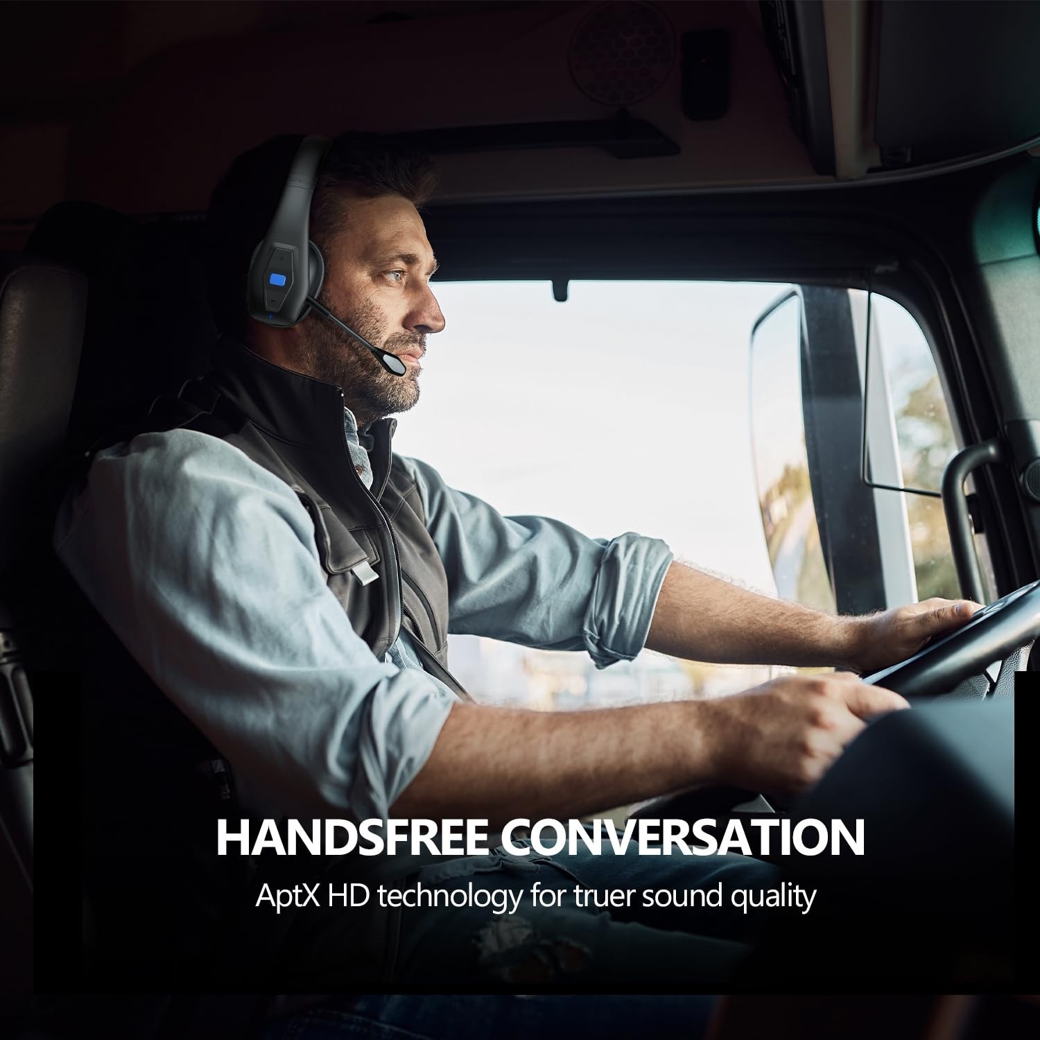 Conambo Trucker Bluetooth Headset – 60Hrs Worktime Trucker headset with CV