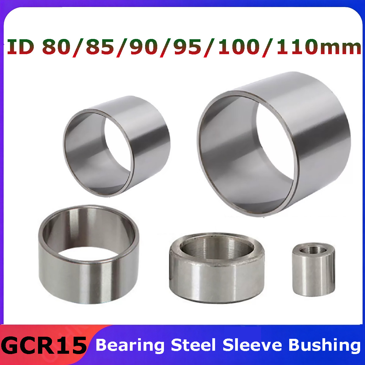 Bearing Steel Bushing ID 80/85/90/95/100/110mm Wear-Resistant Standoff Spacers