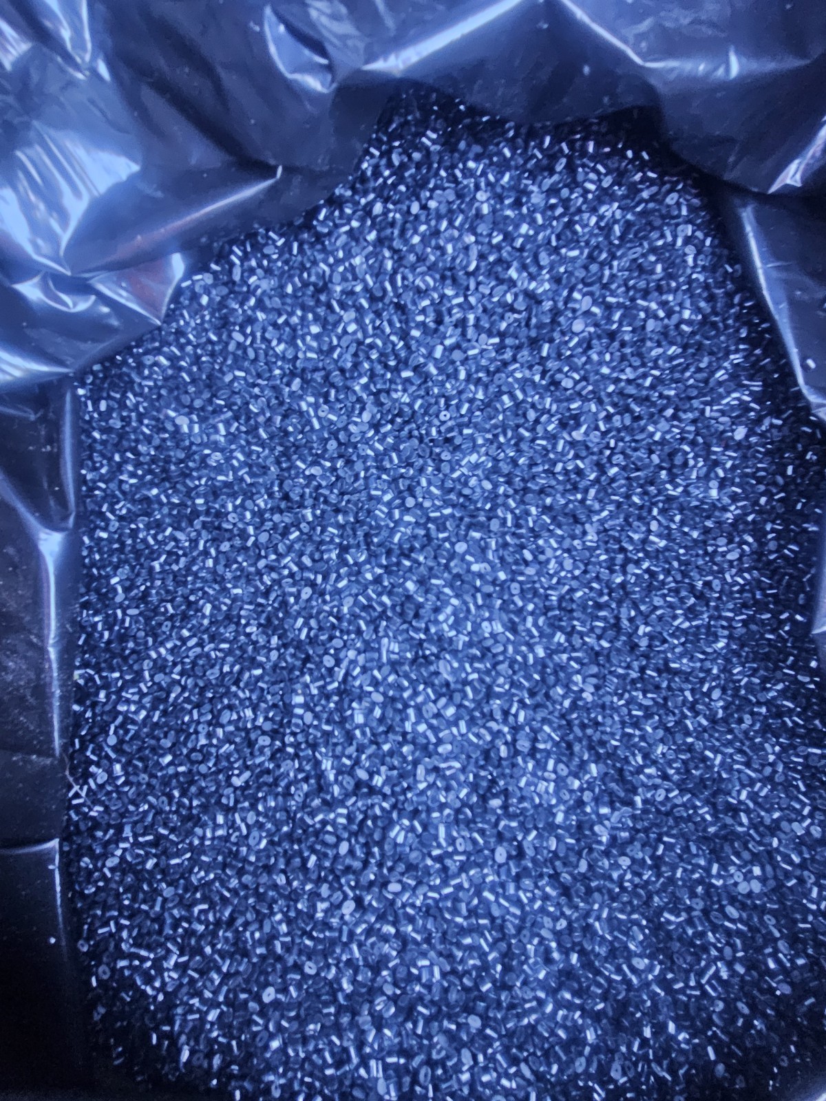 High Density Plastic Pellets Black Poly Beads 21 lb Raw Material MPN 240105
