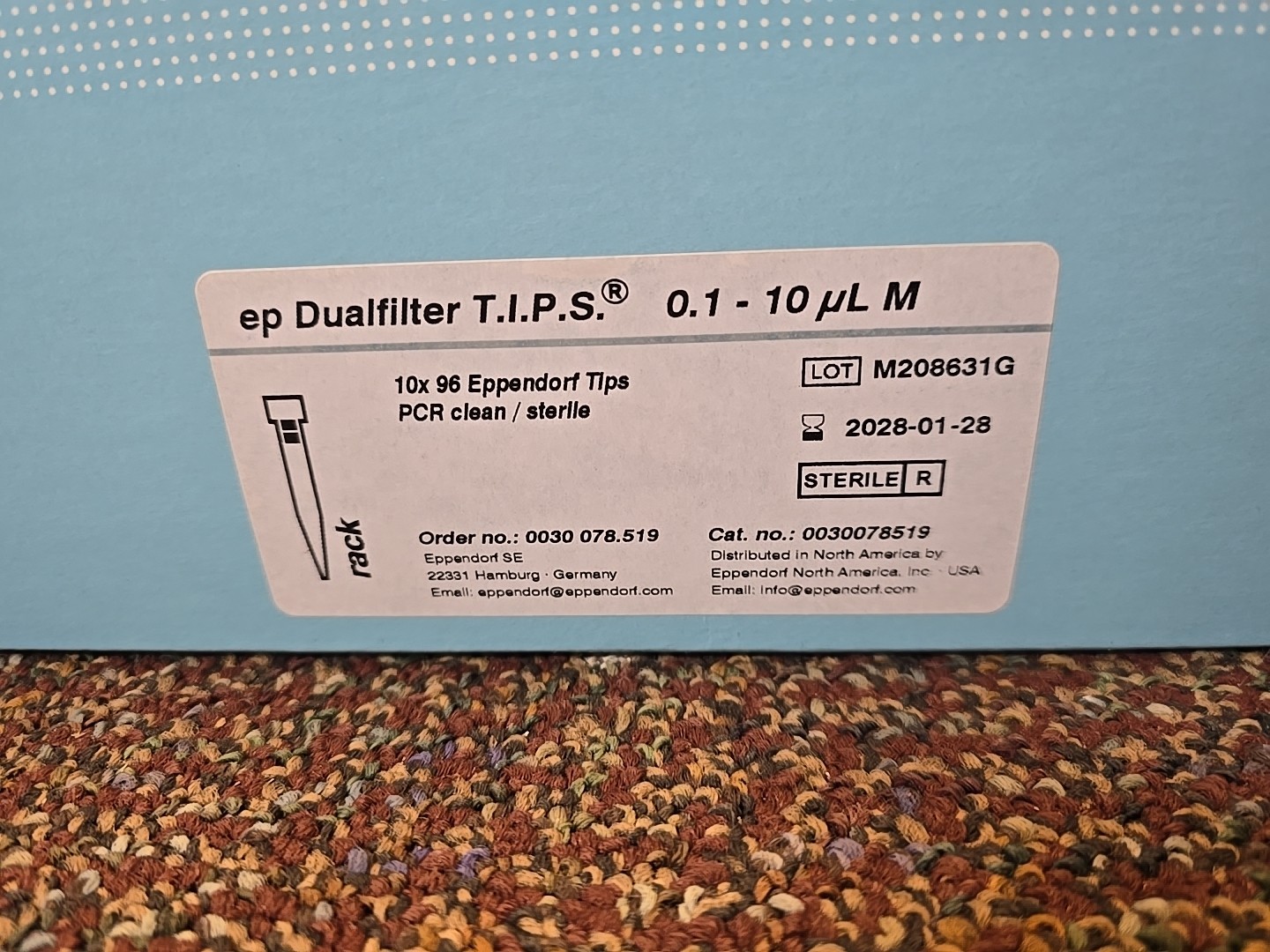 Eppendorf ep Dualfilter pipette tips, 0.1-10ul, 10 racks 96 tips each