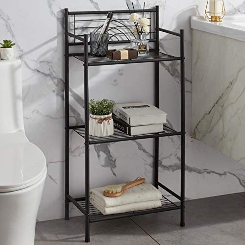 LEEDA 3-Tier Freestanding Multipurpose Storage Shelves 3 -Tier Shelves, Black