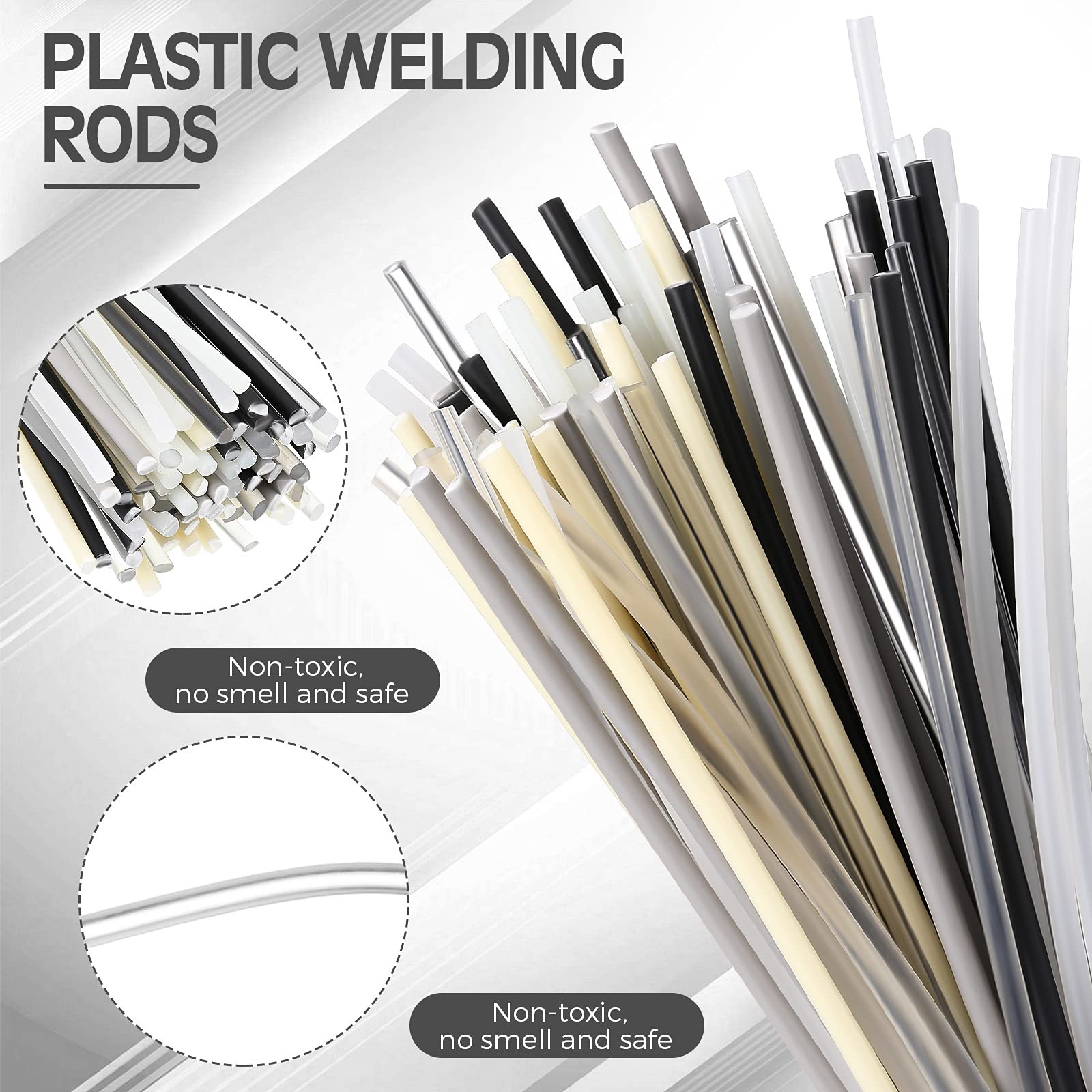 Plastic Welding Rods Assorted PU PP Welder Sticks for Repair 1/8 Inch 78 P