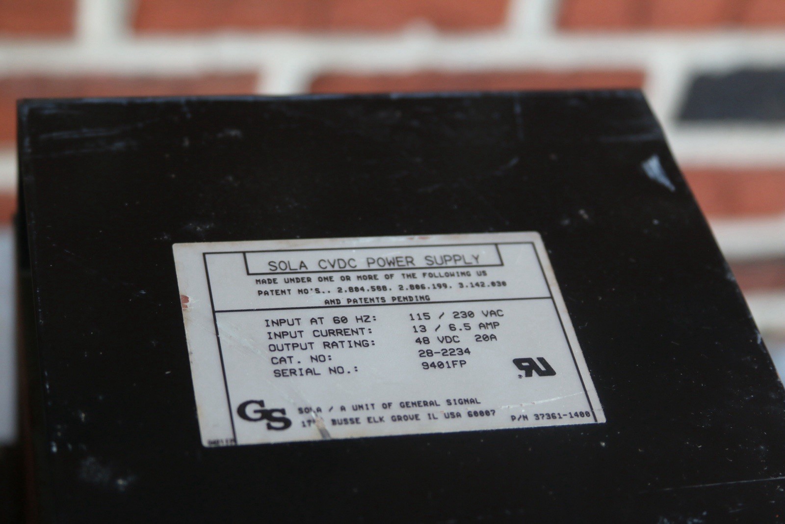 Sola CVDC Power Supply 48VDC 20A Industrial Linear Power Supply 28-2234