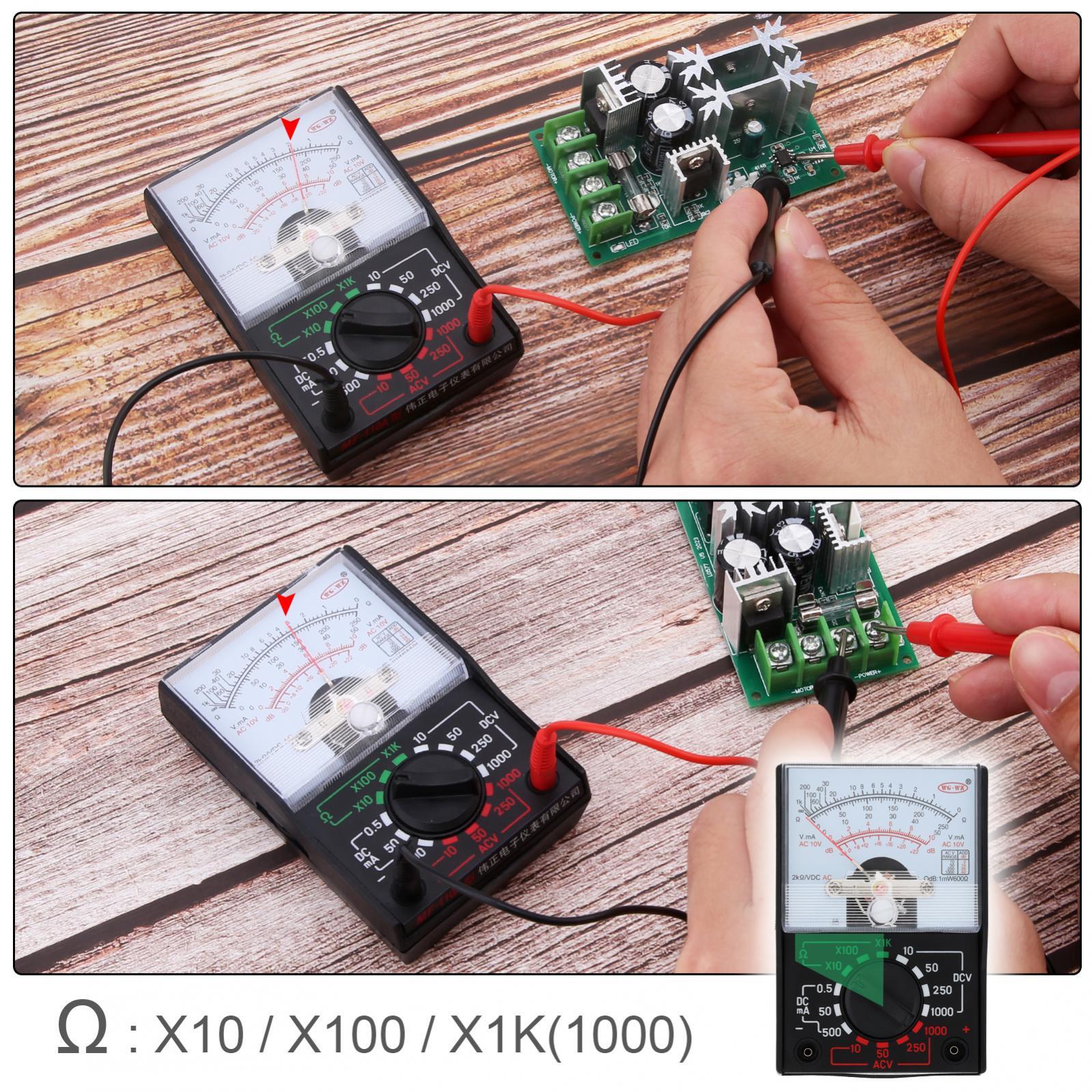 Analog Multimeter AC/DC Voltmeter Ammeter Ohmmeter Tester Meter OHM Volt US