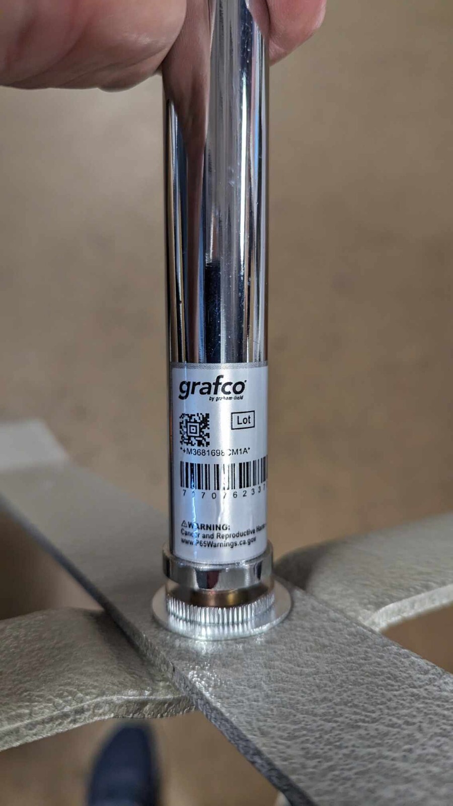 GRAFCO Gooseneck Exam Lamp Chrome With Mobile Base 3 Wire Clutch Collar Lock