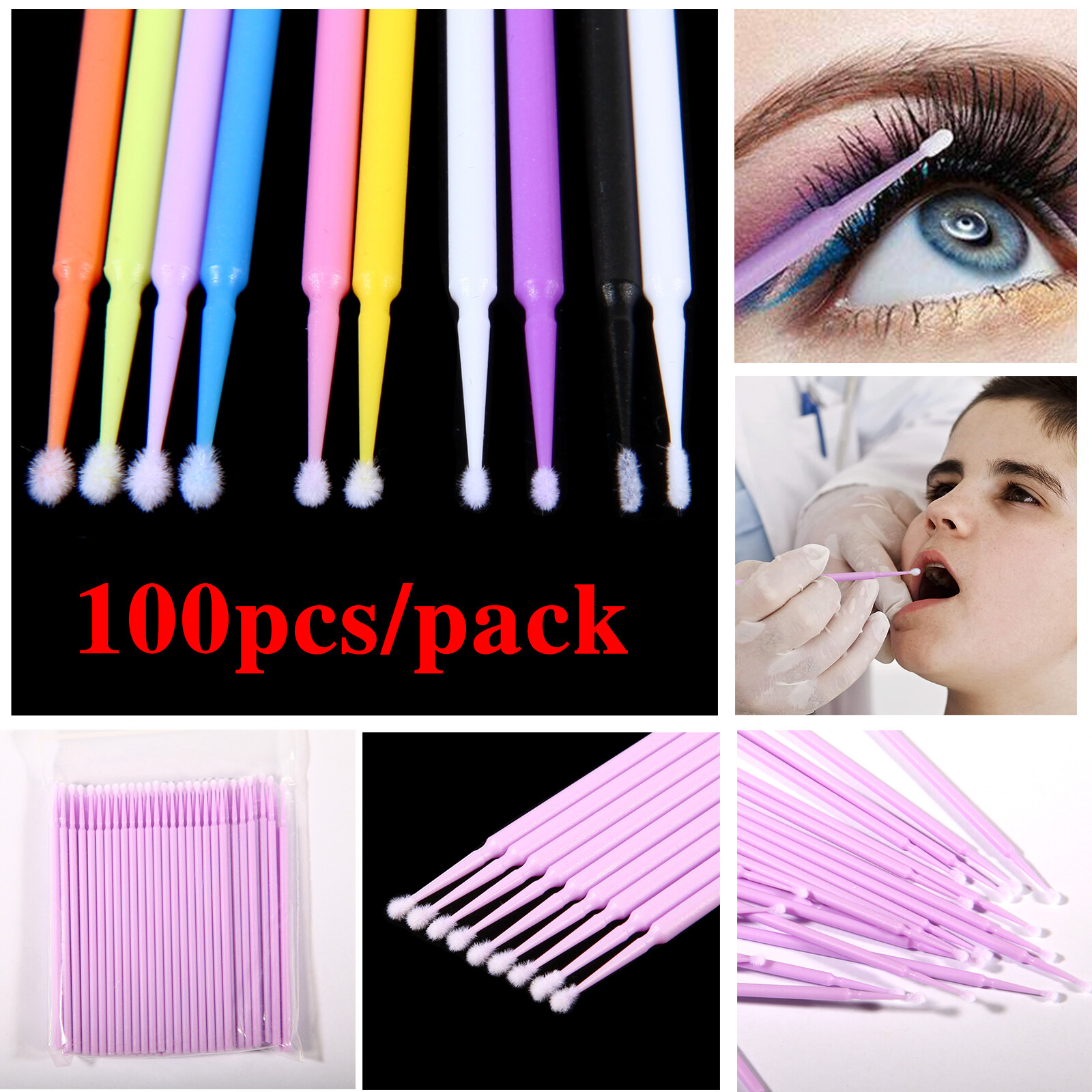400 Micro Brushes Applicators Microbrush Dental (Regular, Fine, Super Fine) Eye