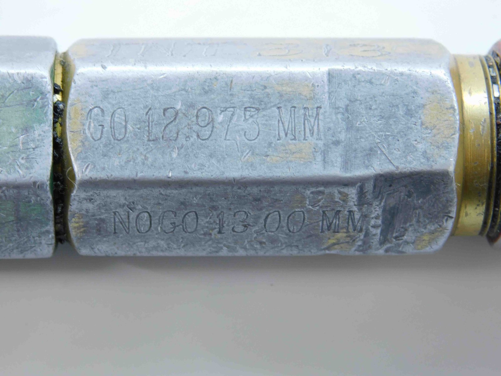 12.973 & 13.000 METRIC PIN PLUG GAGE GO NO GO ONSIZE 13 mm .5107 13.00 CHECK