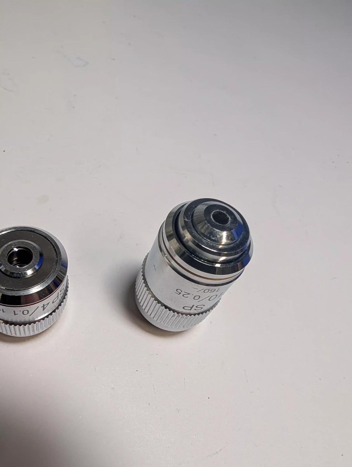 Set of 4 SP Microscope Objective Lenses: 4x, 10x, 40x, 100x Oil