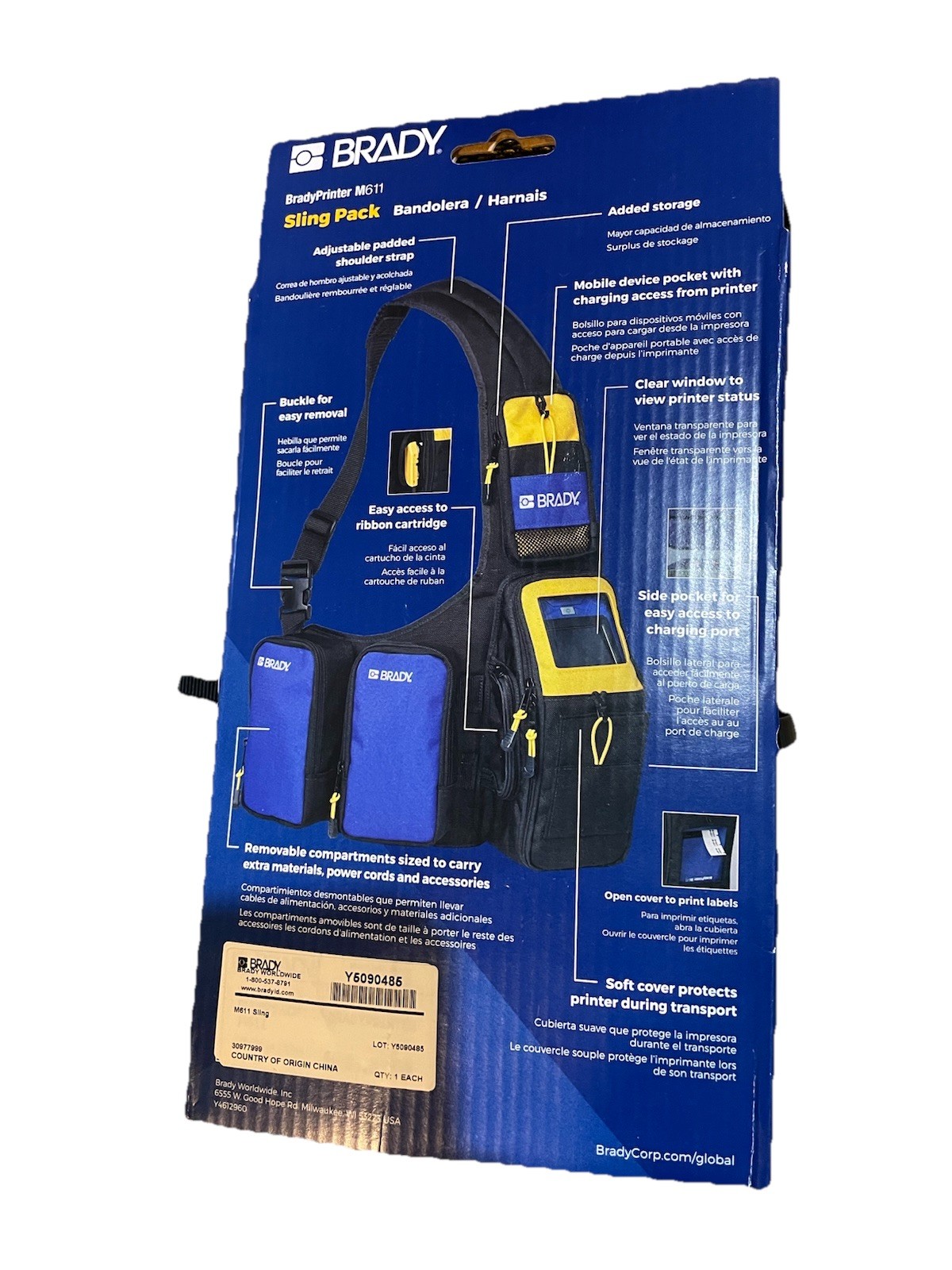 Brady M611-Sling Label Maker Printer Case, Blue/Black