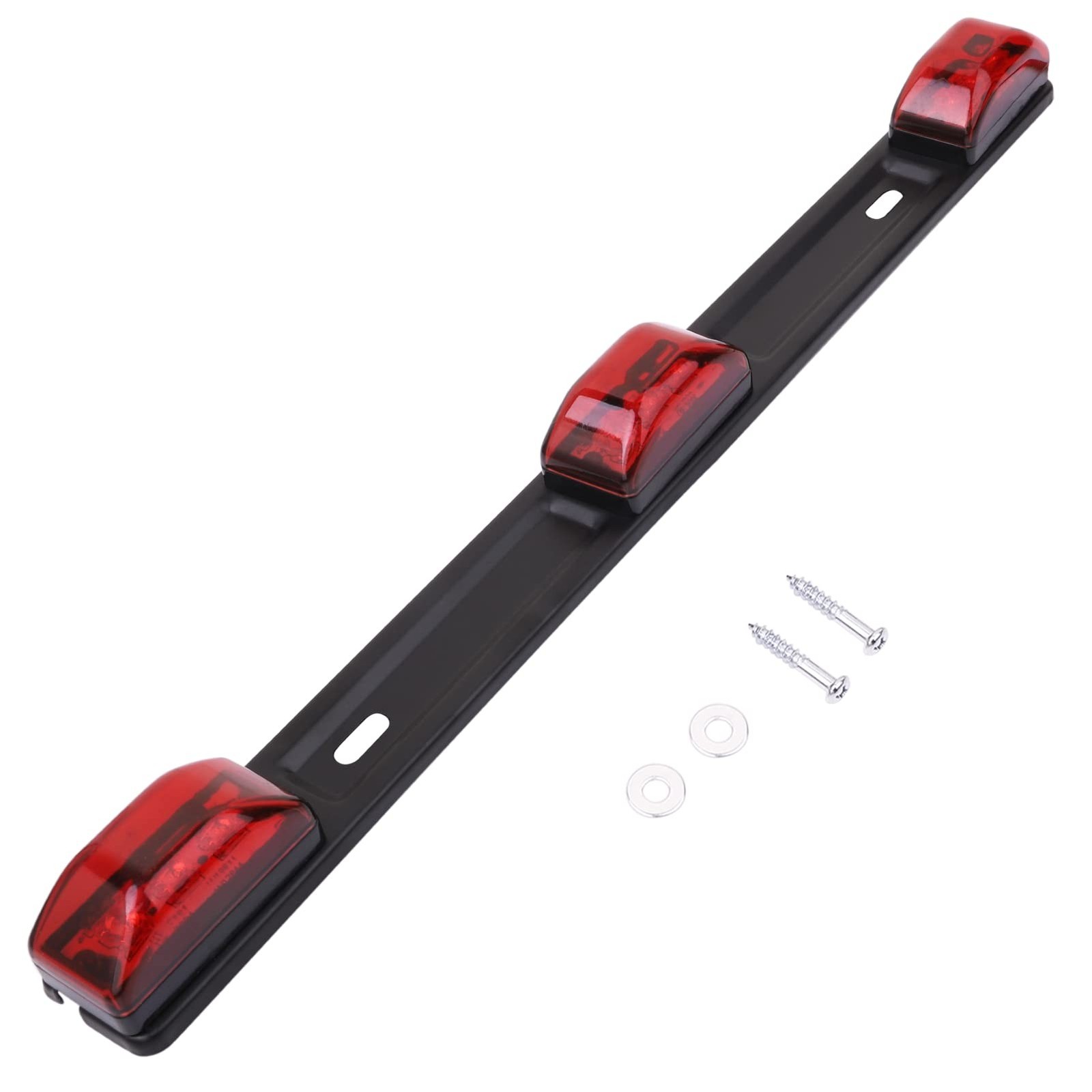 HHCSOP Red LED Marker Bar 3 Lights 9 LED Trailer Clearance ID Bar for Truck T…