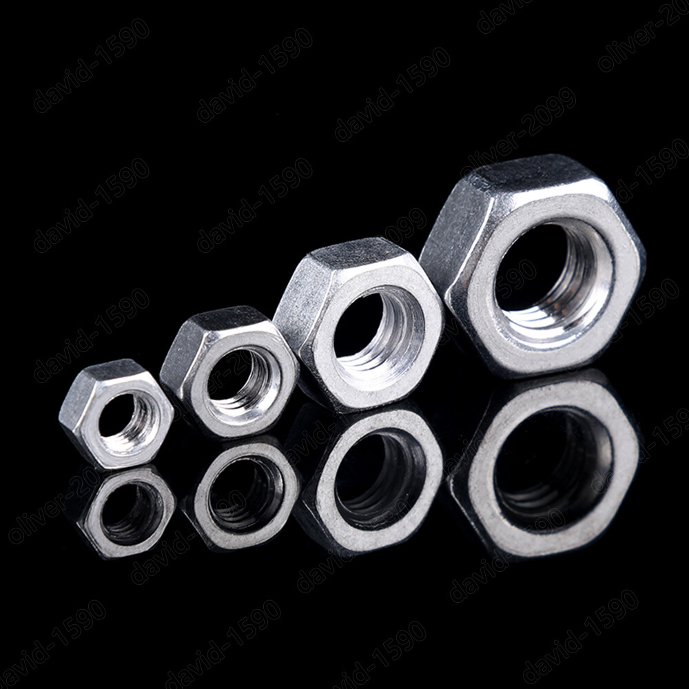 M3 M4 M5 M6 M8 M10 M12 M14 M16 Aluminum Alloy 6061 Hexagon Nuts Hex Nut DIN934