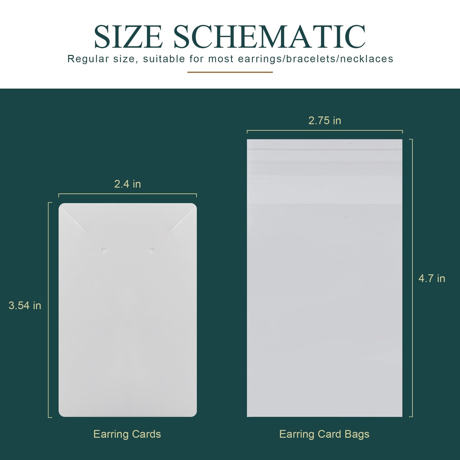 Earring Cards, Set Making Supplies 1 Count (Pack of 100), ZK100-White