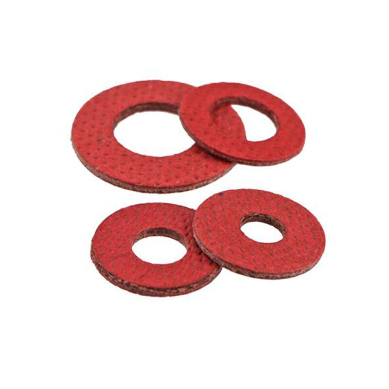 Inner Ø7~33mm Red Steel Paper Fiber Insulating Gasket Sealing Washer Flat Spacer