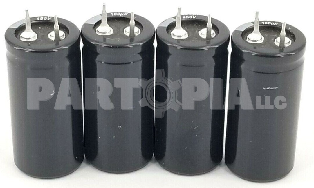 Nichicon Capacitors, Lot of 4, 180 uF, 450V, 2922D, HC 105 Degrees Celsius