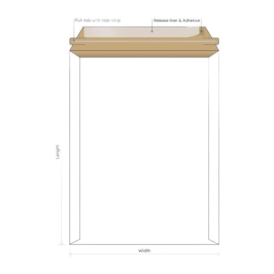 500 – 7×9 White Rigid Stay Flats Self-Seal Cardboard Envelope Mailers 7″x9″