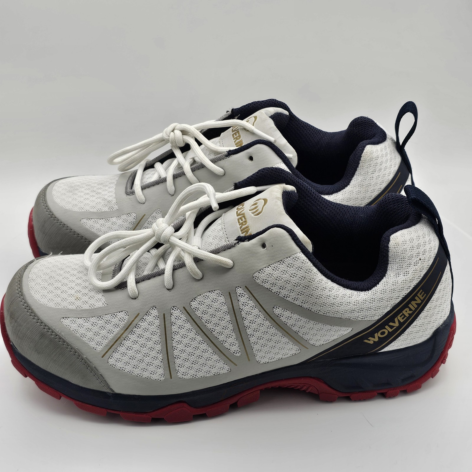 Wolverine Amherst II CarbonMAX Gray Blue Red Mens 8.5 Composite Toe Work Shoes