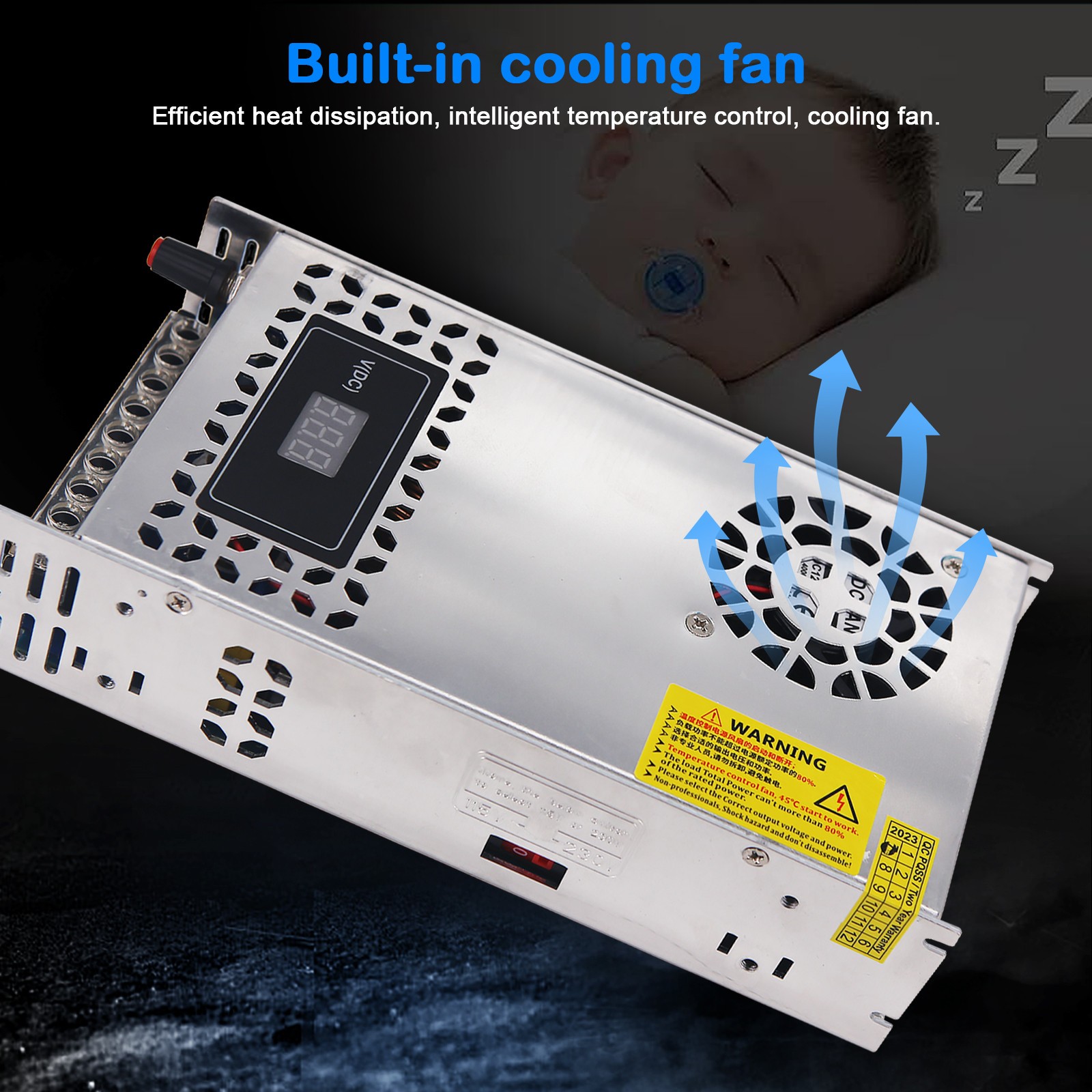LED Display 120V AC to 0-48V 12.5A 600W DC Converter Switching Power Supply