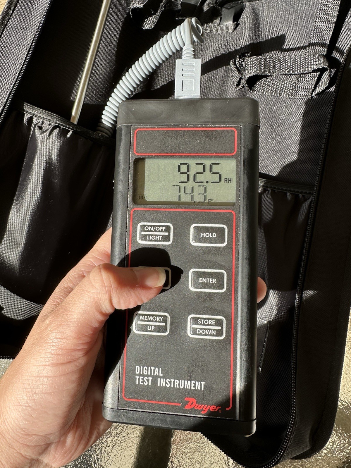 Model-485B Handheld Thermo-Hygrometer – Temp, Humidity, Dew Point Dwyer