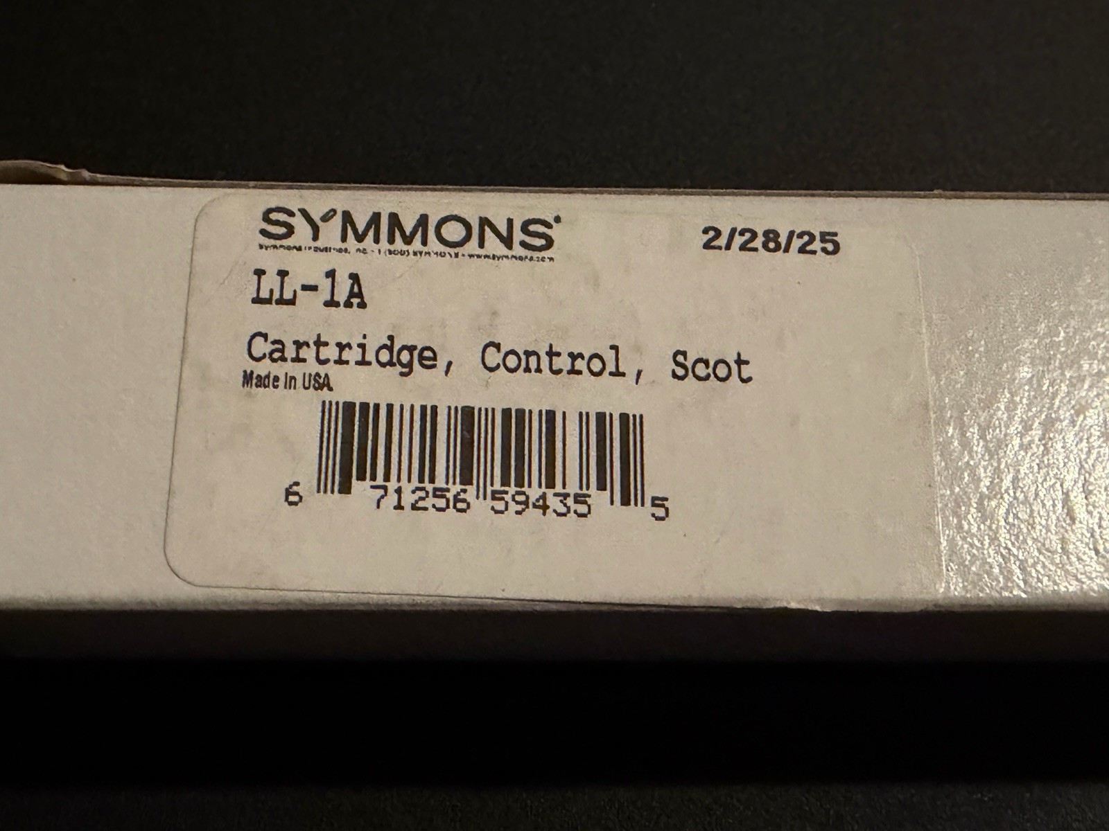 Symmons LL-1A Control Cartridge for SCOT Metering Faucets