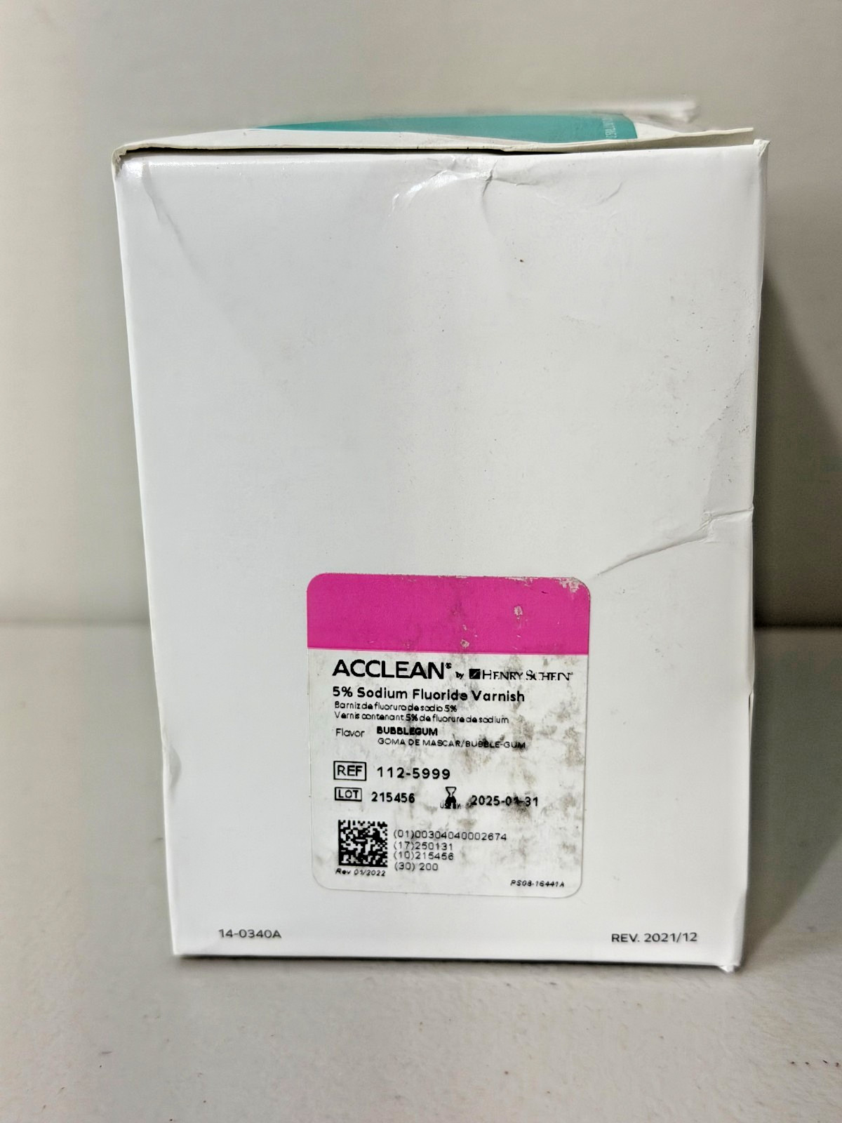 Acclean Fluoride Varnish 0.5ml Cups Unit Dose Bubblegum 200/Bx