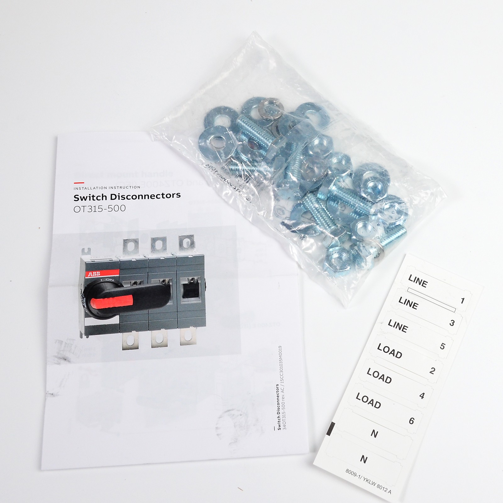 400A 3 Pole Switch Disconnector OT400U03 Load Break Disconnect Switch