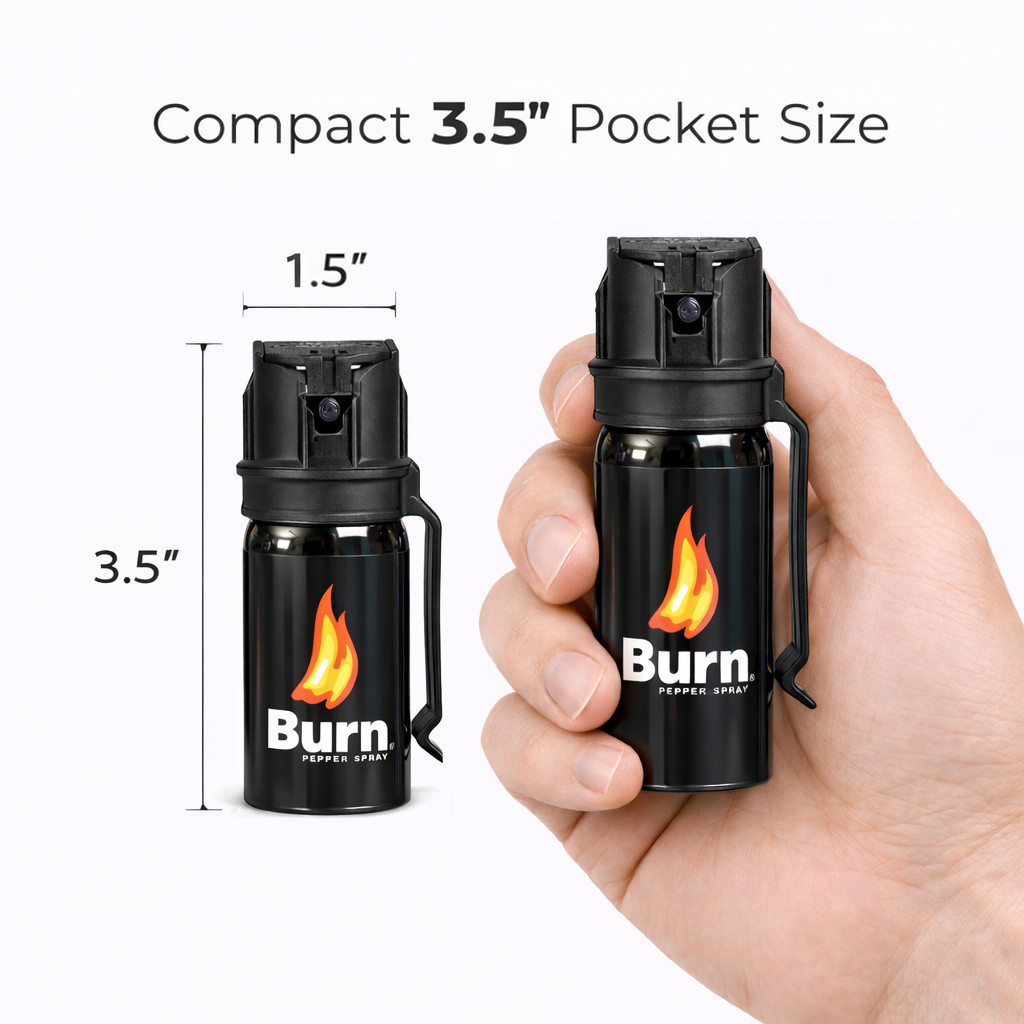 2 Pack Burn Pepper Spray 1.35oz Police Strength OC Personal Safety Self Defense